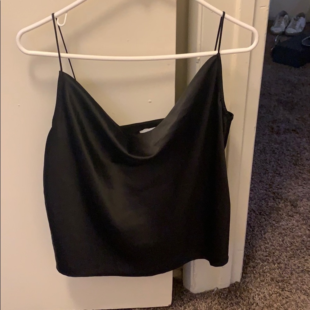 Black silk top